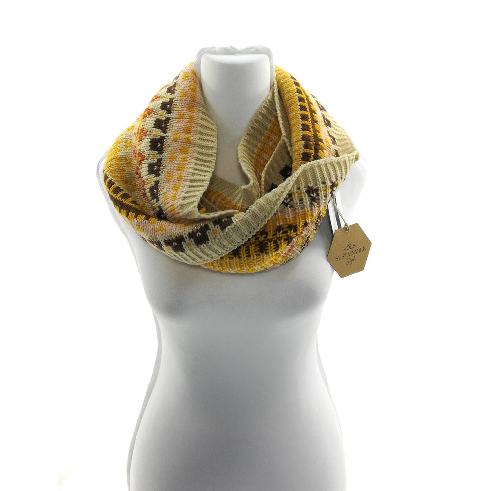 Nine West Multicolor Infinity Scarf Neck Warmer Cozy Knit Loop Wrap OS